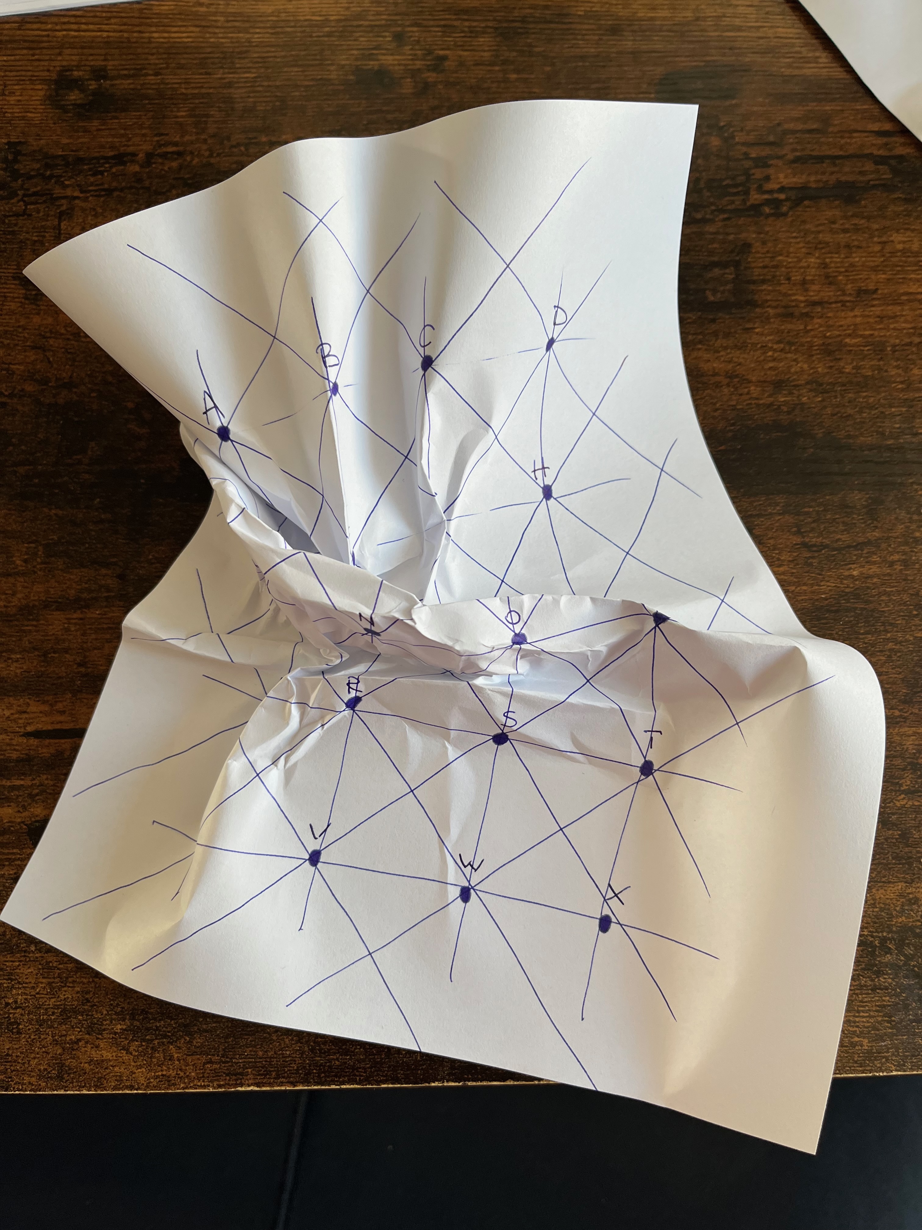 Folded topology grid